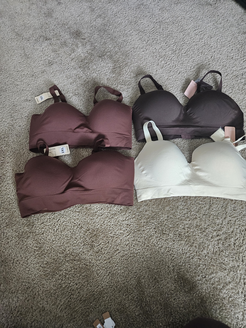 2 Feelin Girl  2 True Kind XXL Comfort Stretch Wireless Bras Bundle